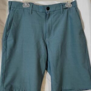 Hurley Men's Teal Flat Front Shorts
